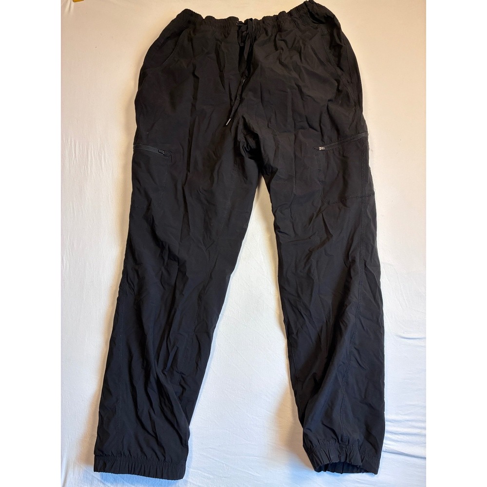 Eddie Bauer Women's Pants Size 16 Black Fleece Lined Jogger Pull-On